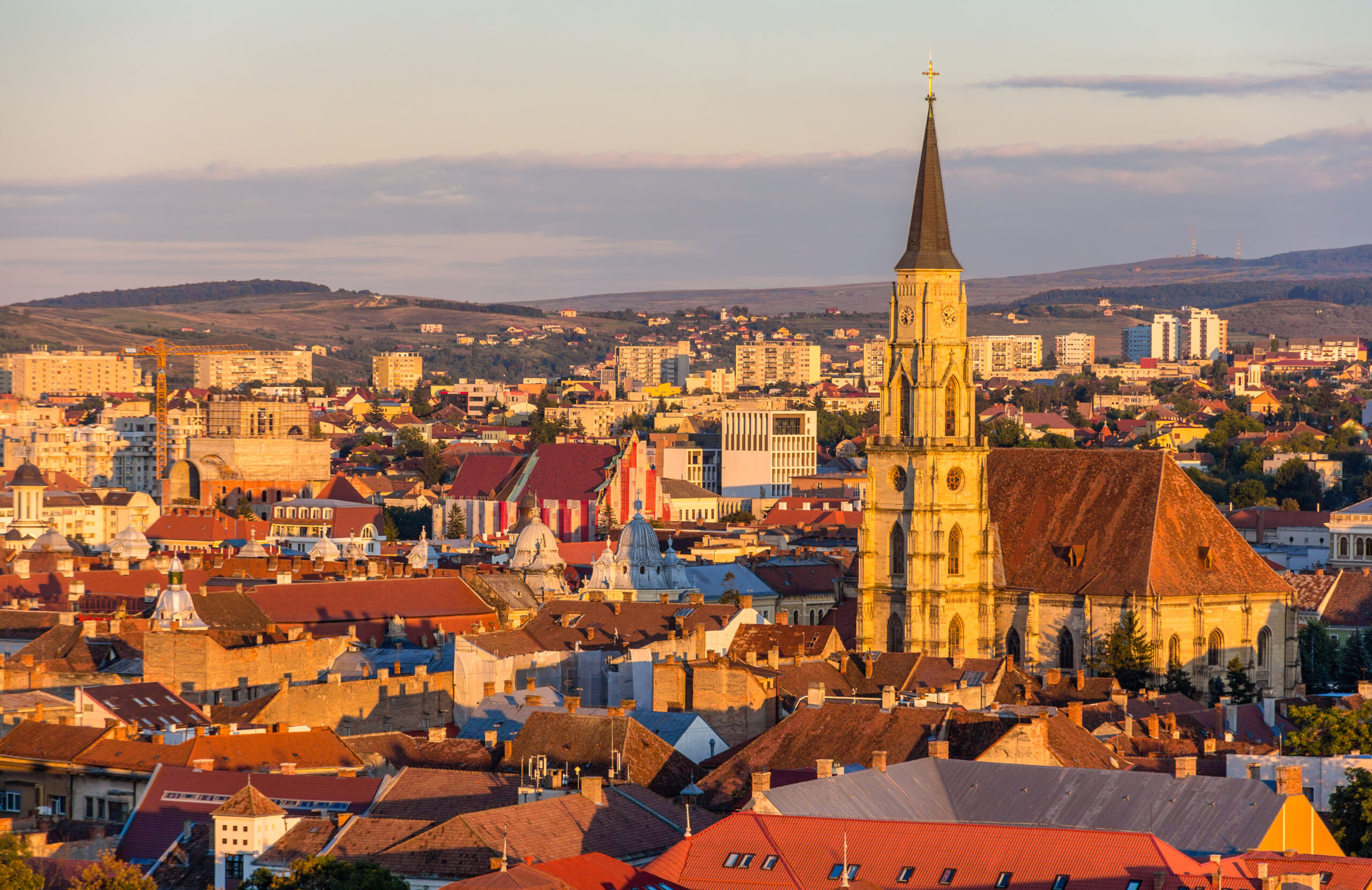 View of Saint Michael's Church in Cluj Napoca, Romania